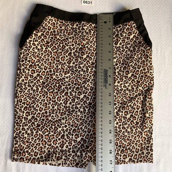 Elise Women’s Mini Skirt size XS, Leopard print Brown and Orange, 2 layers - Picture 4 of 6